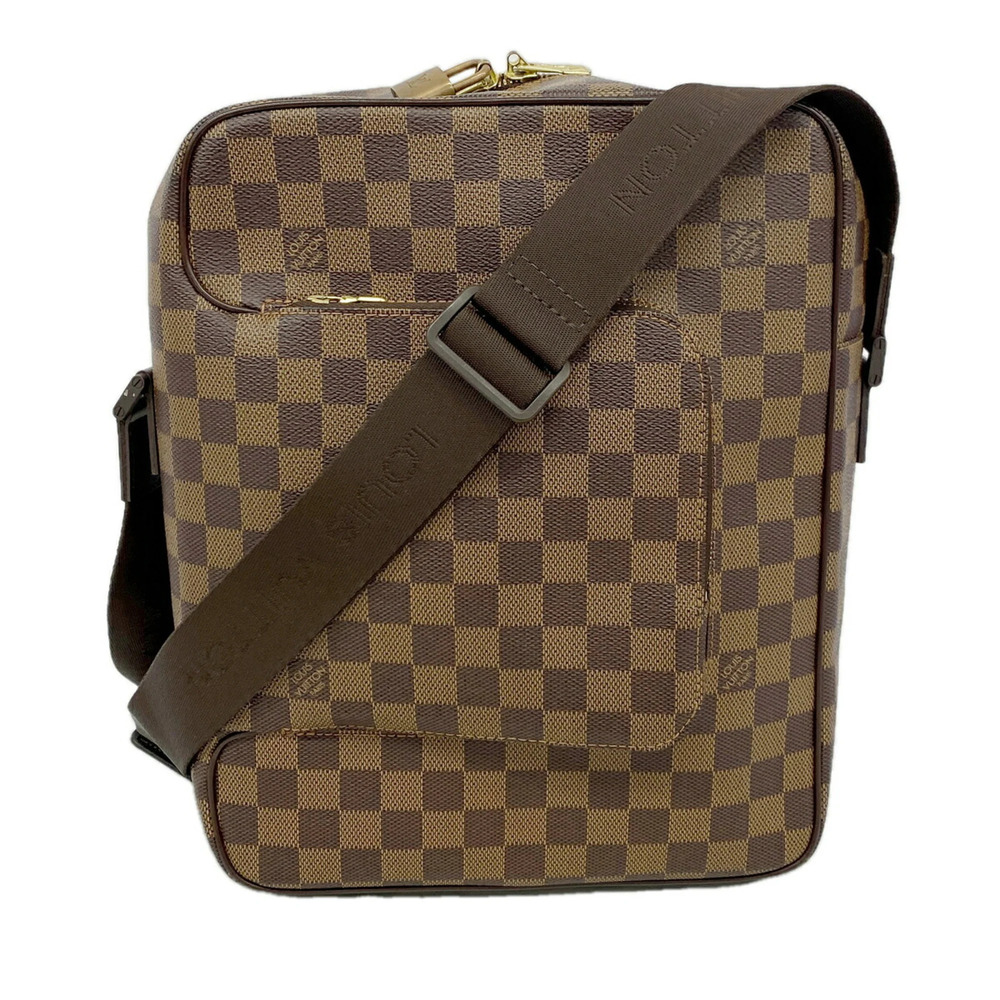 Louis Vuitton Damier Olaf MM Shoulder Bag N41441 Ebene Women's P3589533